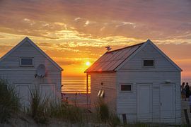 Beach and sun on the coast of Katwijk aan Zee