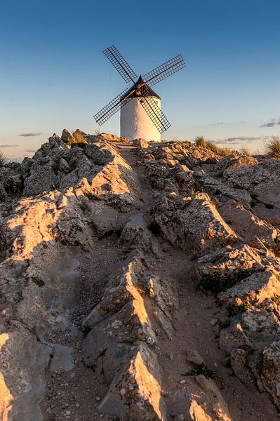 Historical windmill of Don Quixote, in La Mancha (Spain). by Carlos Charlez