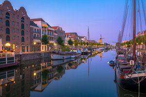 Blue hour Historic Delfshaven Rotterdam sur AdV Photography