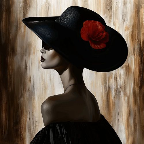 Elegance wears a hat