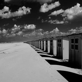 Strandhuisjes Texel bij Paal 28 van Barend Koper
