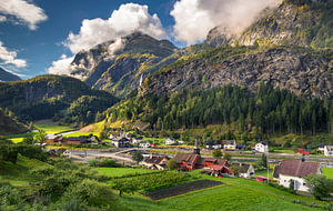 Blick vom berühmten Flåm-Zug, Norwegen