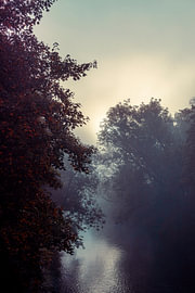 An autumn morning by the River Wupper by Dirk Wüstenhagen
