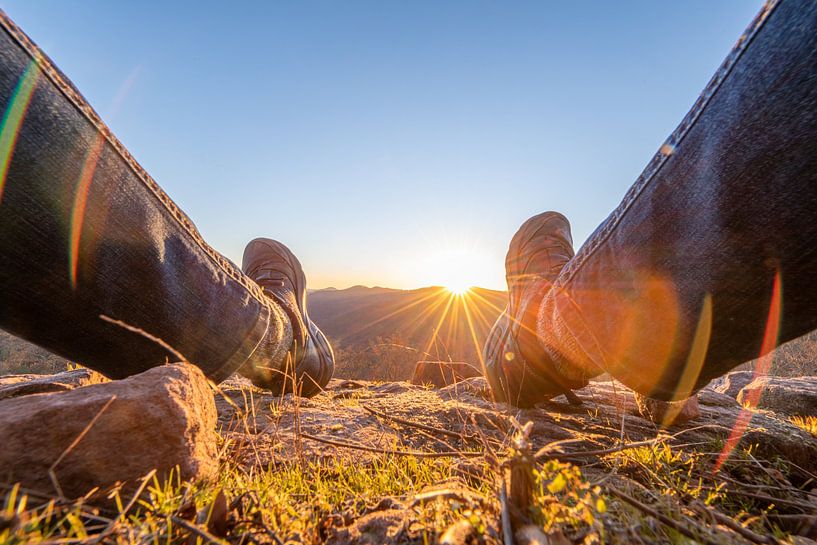Sonnenuntergang auf einem Berg von Hans-Jürgen Janda