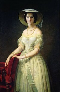 Claude-Marie Dubufe,Keizerin Eugenie 1826-1920 C.1853 Olie Op Ca