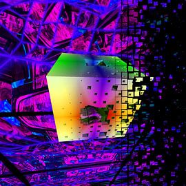 The magic cube in the grid by DJF by Dean Jayson Freeman Art | Level Up your Home