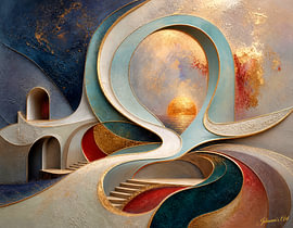 Where Dreams Turn Gold - Sanctuary of Radiant Sun by Johannas Art Creations
