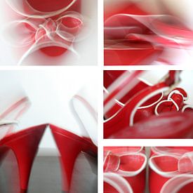 Hot red shoes van Sabine Bison