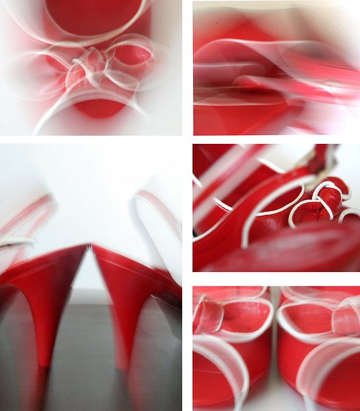 Hot red shoes van Sabine Bison