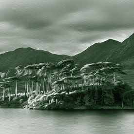 Derryclare Lough in digitaler Ölfarbe von Henk Meijer Photography