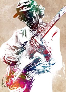 Gitarist musicus kunst #Gitarist van JBJart Justyna Jaszke