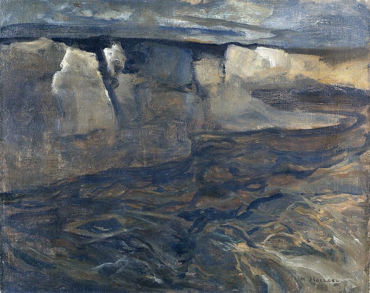 Dachauer Landschaft mit weißem Felsen, ADOLF HÖLZEL, 1900 von Atelier Liesjes