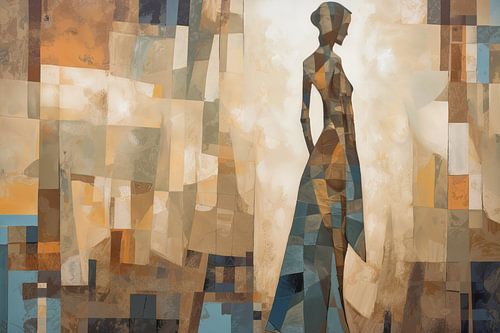 Malerei Abstrakte Weibliche Figur - "Frieden"