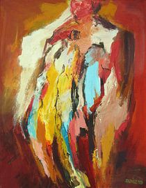 abstrakt rood sur Deniz Paulat