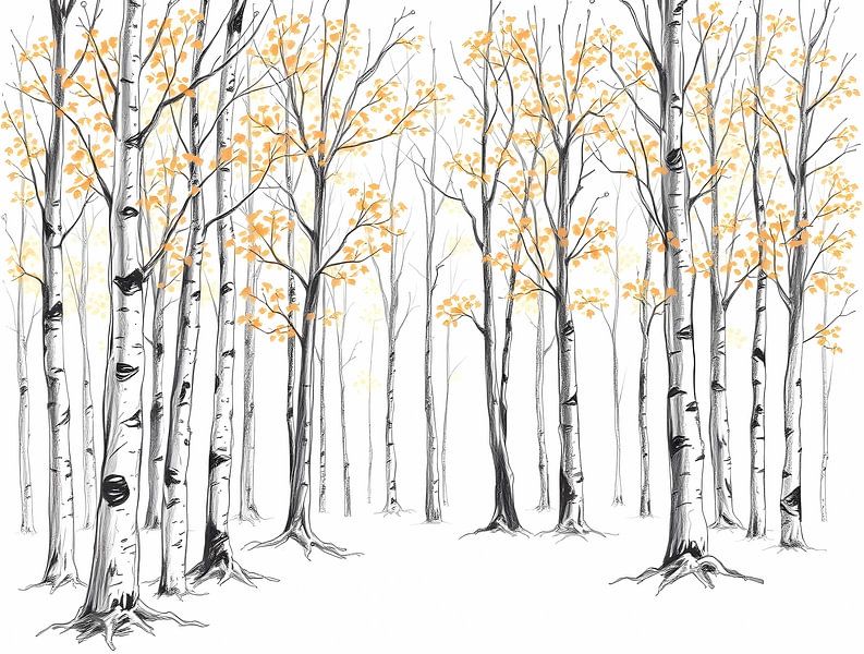 Bouleaux d'automne par Artistic