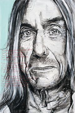 Iggy pop painting by Jos Hoppenbrouwers