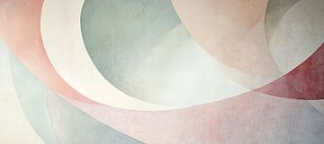 Pastel Abstract | Cirkels in Zachte Pasteltinten van Modern Collection