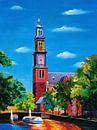 Amsterdam painting Westerkerk by Art Whims thumbnail