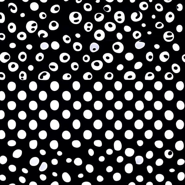 Black and white polka dots - abstract by Lily van Riemsdijk - Art Prints with Color