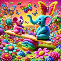 Elephant and mouse on seesaw: Dopamine backdrop