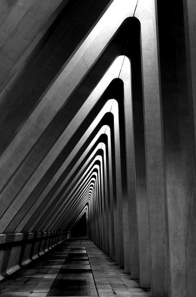 Architectuur - lijnenspel in zwart wit - hoog von Photography by Karim