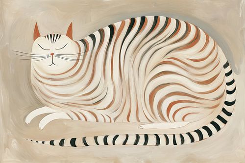 Fat cat figurative by Bert Nijholt