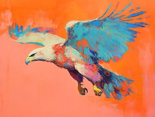 Summer Abstract Eagle with Colours
