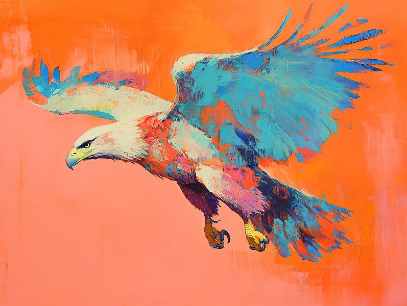 Abstrakter Sommeradler mit Farben von Abstraktes Gemälde