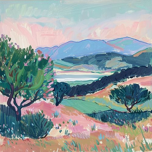 Op Henri Matisse geïnspireerd landschap