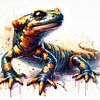 Aquarell Salamander #1 von Chromatic Fusion Studio