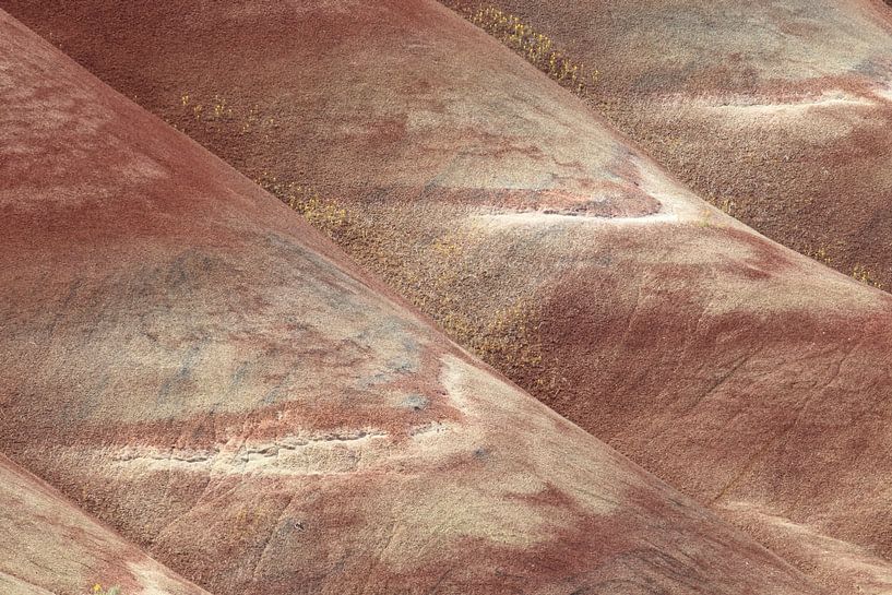 Painted Hills in the John Day Fossil Beds National Monument at Mitchell City, Wheeler County, Northe by Frank Fichtmüller