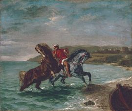 Eugène Delacroix, Horses emerging from the sea, 1860 by Atelier Liesjes