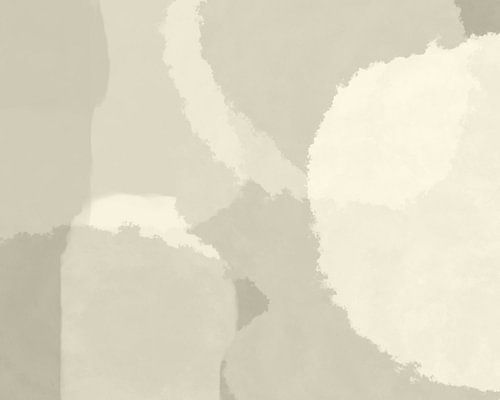 Abstracte organische vormen neutrale kleuren nr. 3