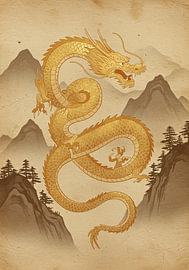 Goldener Drache der Gipfel