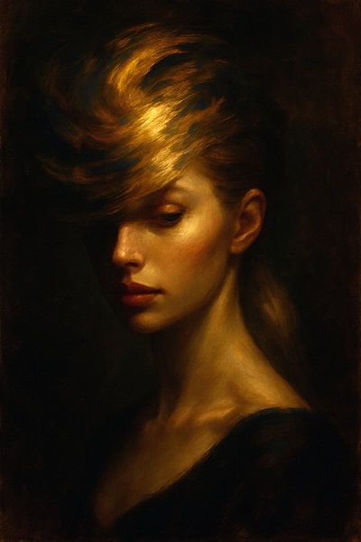Porträt - Goldene Stille von Moonheart Artworks