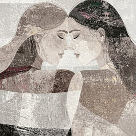 Verbinding en Harmonie: Twee Vrouwen in Intieme Balans van Studio Pieternel