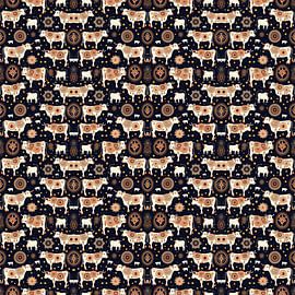 Indien Kuh Design von Wilfried van Dokkumburg