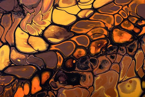 Retro: Vloeibare retro kleuren in diagonale lijnen (oranje, geel en bruin tin