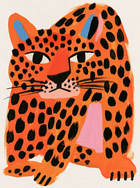 Wild Leopard – Naïve Animal Painting by Marco Müller-Vo