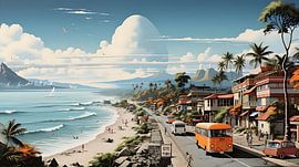 Stimmungsvolle Szene in einer karibischen Umgebung von PixelPrestige