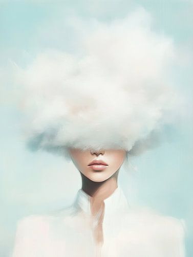 Mit ihrem Kopf in den Wolken