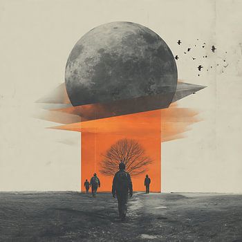 art surealism Walking Into the Unknown Light