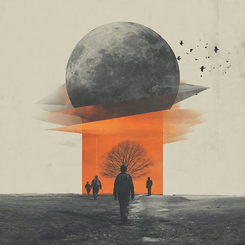 art surealism Walking Into the Unknown Light