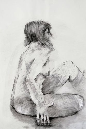 Nude Model Drawing, Nude model Drawing, Dessin de Modèle Nu, Aktmodel