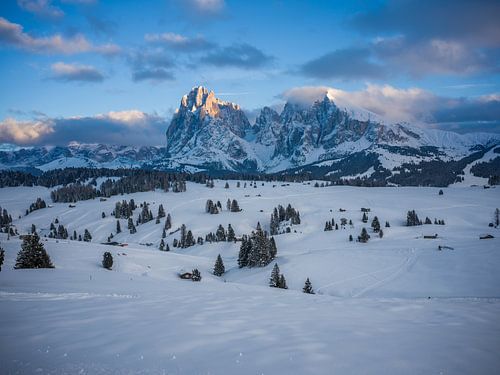 Zonsondergang op de Seiser Alm