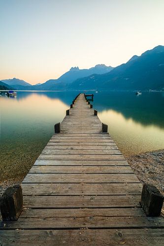 Bathing jetty of campsite "International Du Lac Bleu" in Doussard