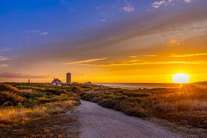 Coucher de soleil dans les dunes de Domburg