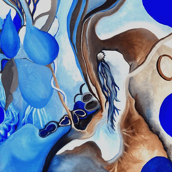 Abstract in blue/brown by Frederiek Sennema