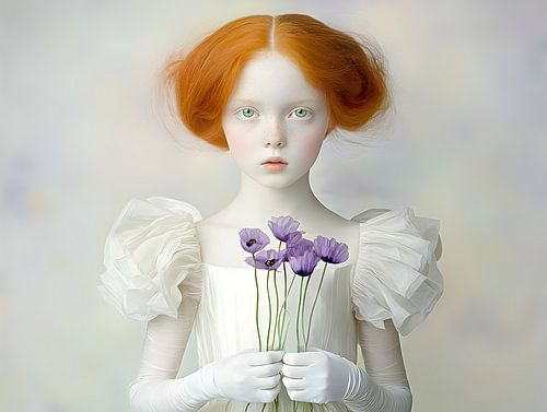 Red-haired poppy girl