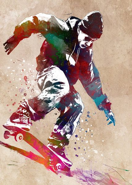 Skateboard sport art #skate #skateboard #sport by JBJart Justyna Jaszke